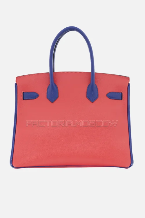 Hermes Birkin 30 Rose Azalee/Bleu Électrique Epsom GHW