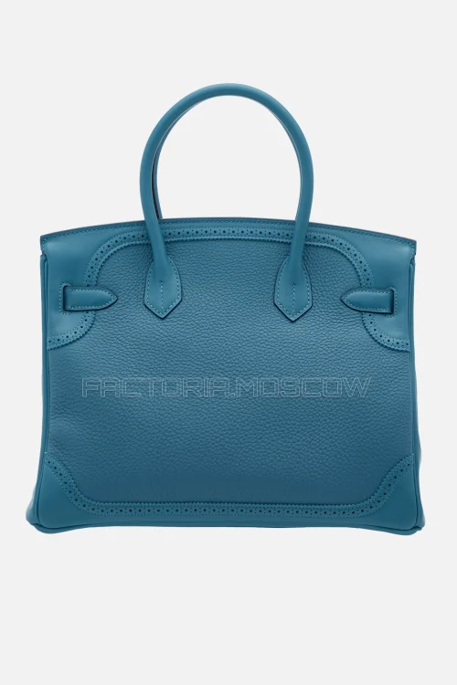 Hermes Birkin Ghillies 30 Turquoise Togo/Swift PHW