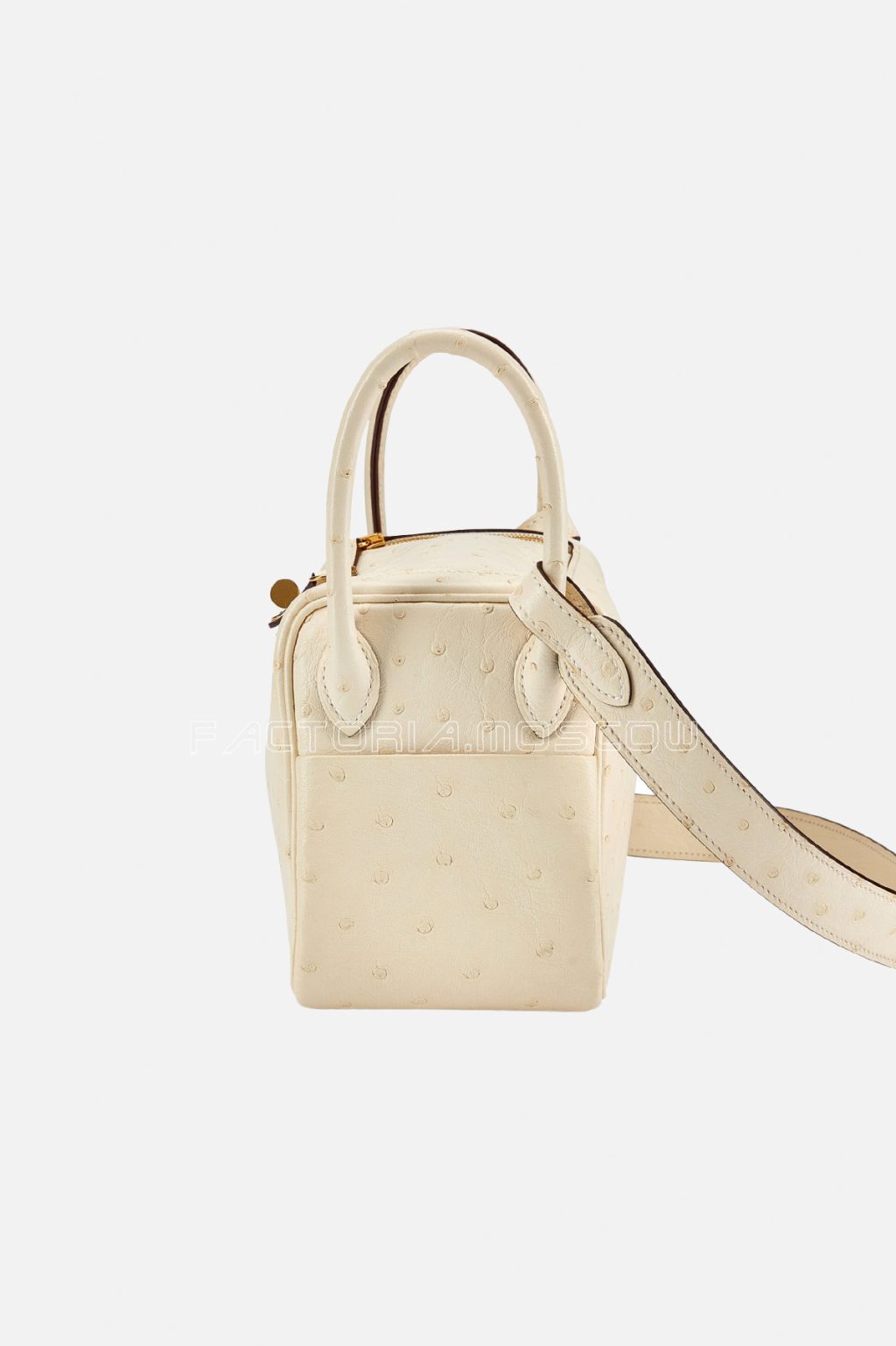 Hermès Mini Lindy 20 Nata Ostrich GHW