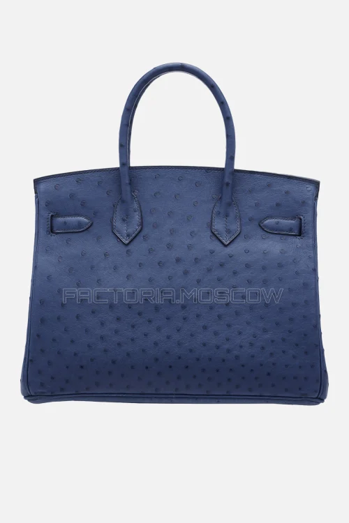 Hermes Birkin 30 Bleu Roi Ostrich PHW