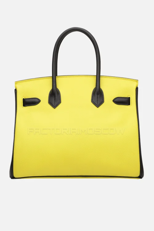 Hermes Birkin 30 Lime/Black Epsom PHW