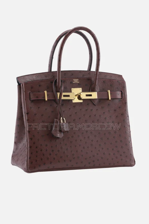 Hermes Birkin 30 Prune Ostrich GHW
