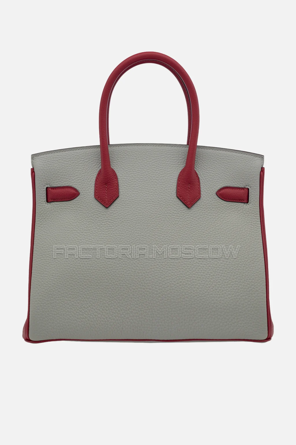 Hermes Birkin 30 Rouge Grenat/Gris Mouette Togo GHW