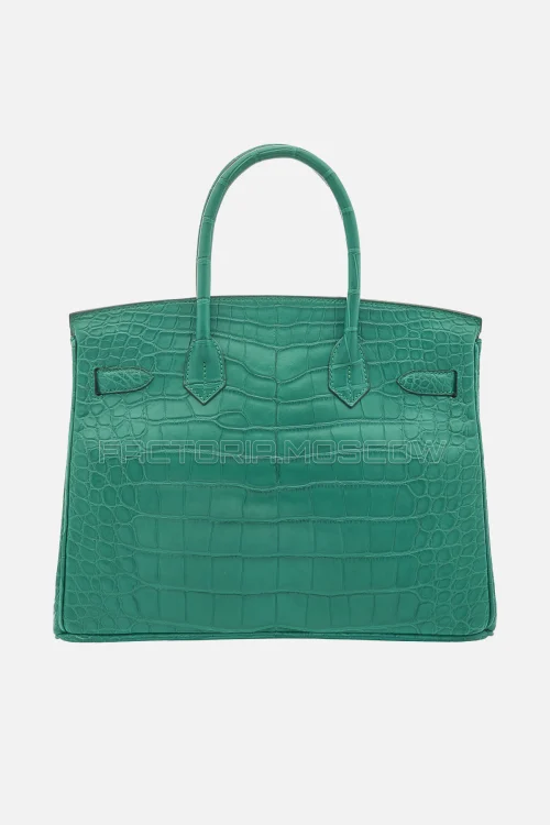 Hermes Birkin 30 Matte Alligator Malachite GHW