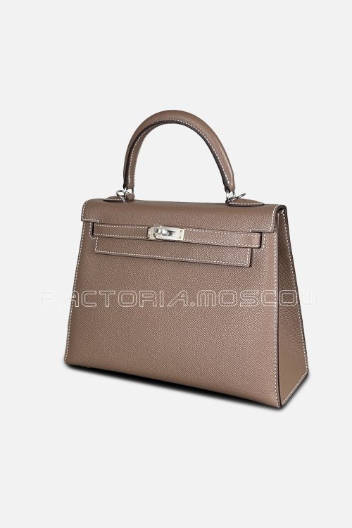 Hermes Kelly Sellier 25 Epsom Colour Etoupe PHW
