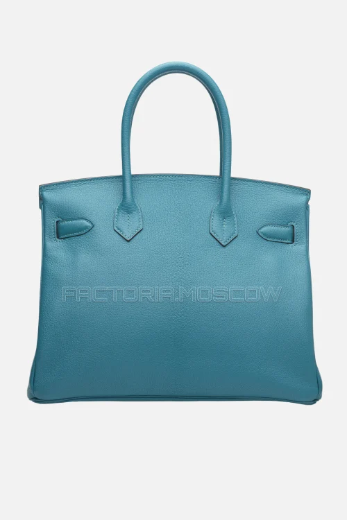 Hermes Birkin 30 Turquoise/Rose Azalee Chevre PHW