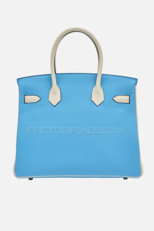 Hermes Birkin 30 Bleu Celeste/Craie Togo RGHW