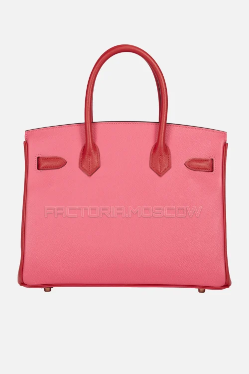 Hermes Birkin 30 Rose Azalee/Rouge De Couer Epsom GHW