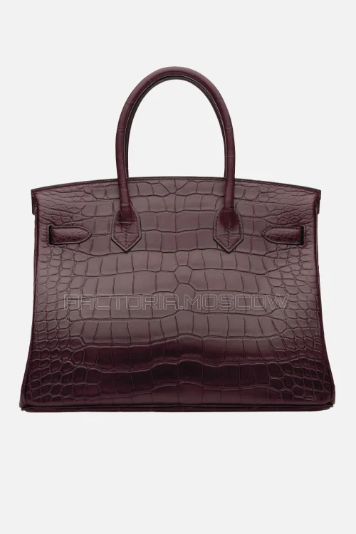 Hermes Birkin 30 Matte Bordeaux Alligator GHW