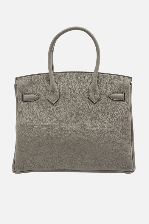 Hermes Birkin 30 Étain/Rouge Tomate Togo PHW
