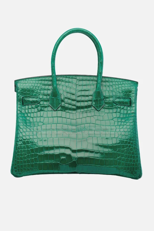 Hermes Birkin 30 Shiny Cactus Porosus Crocodile GHW
