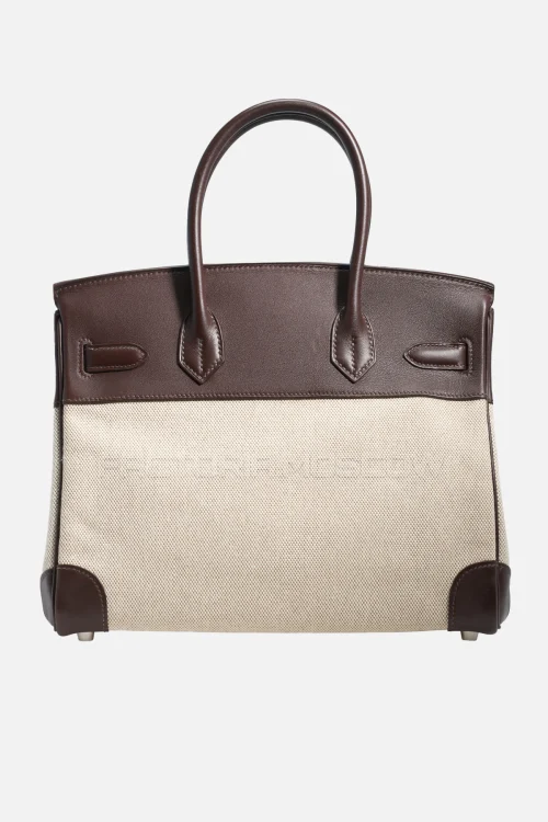Hermes Birkin 30 Chocolat Swift/Toile PHW