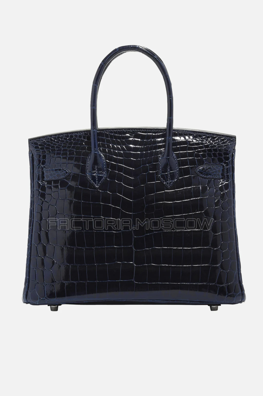 Hermes Birkin 30 Shiny Bleu Marine Niloticus Crocodile PHW