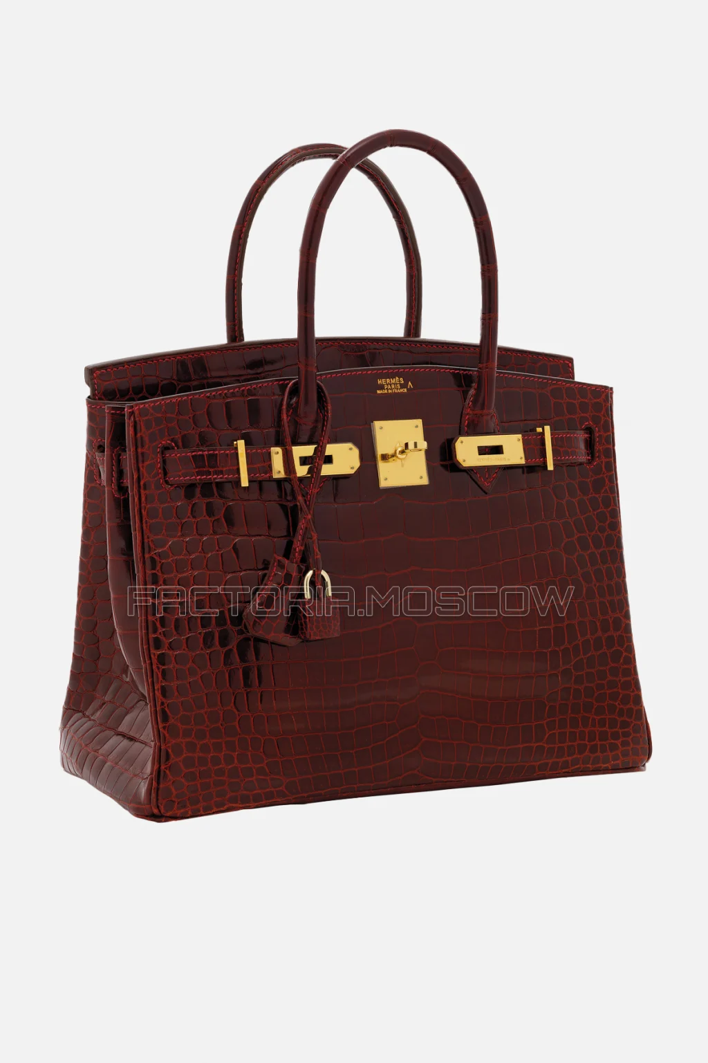 Hermes Birkin 30 Shiny Rouge H Porosus Crocodile GHW