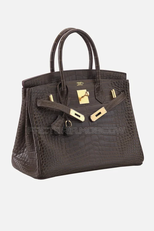 Hermes Birkin 30 Matte Gris Elephant Alligator GHW
