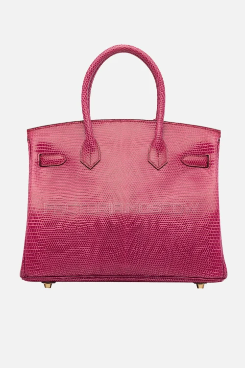 Hermes Birkin 30 Shiny Fuchsia Niloticus Lizard GHW