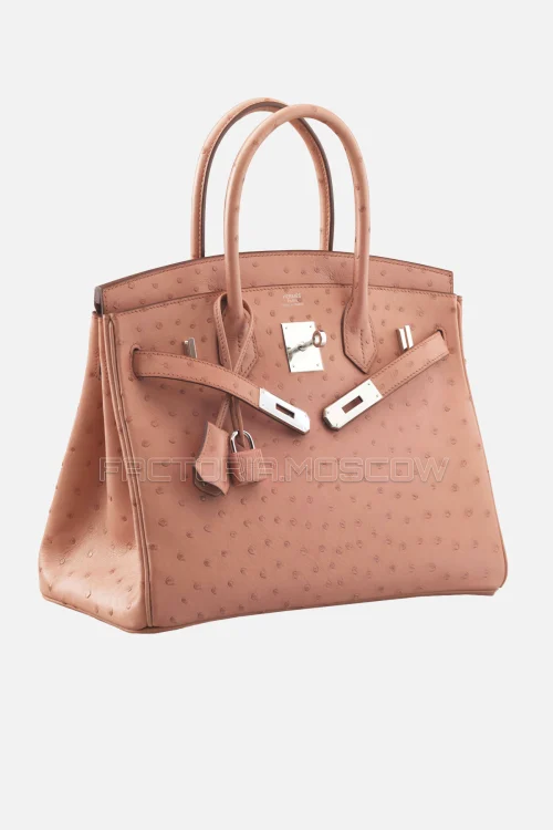 Hermes Birkin 30 Terre Cuite Ostrich PHW