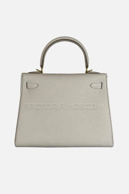 Hermes Kelly Retourne 25 Togo Colour Craie GHW