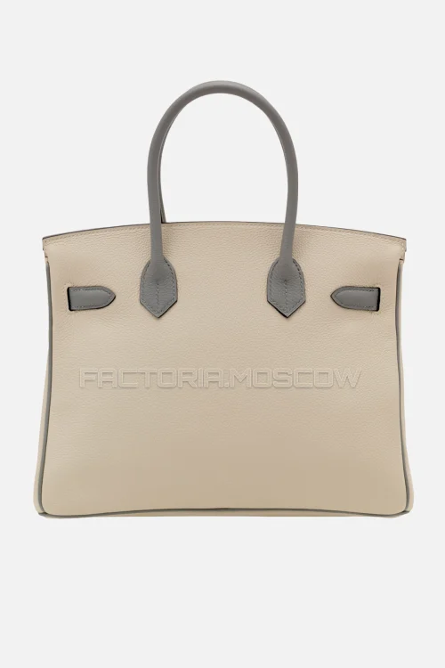 Hermes Birkin 30 Craie/Gris Perle Togo PHW