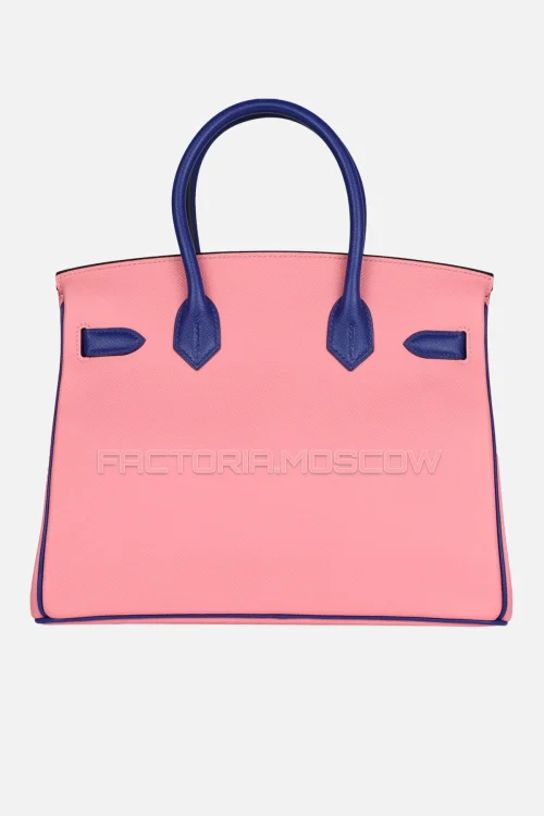 Hermes Birkin 30 Rose Confetti/Bleu Électrique Epsom With Brushed Gold Hardware