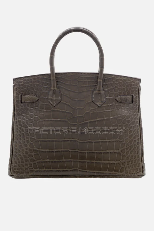 Hermes Birkin 30 Matte Gris Élephant Alligator PHW