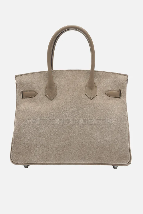 Hermes Birkin 30 Étoupe Swift/Gris Caillou Veau Doblis Grizzly PHW