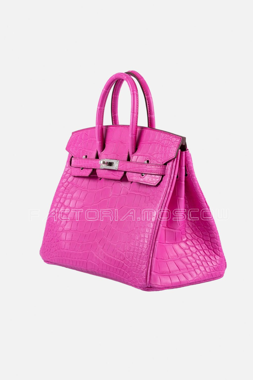 Hermes Birkin 25 Matte Rose Shocking Alligator PHW
