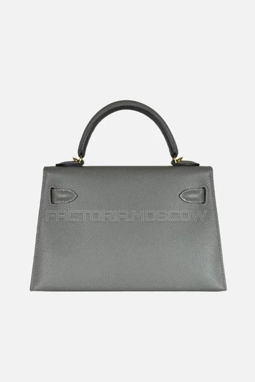 Hermes Kelly Mini 20 Epsom Colour Gris Meyer GHW