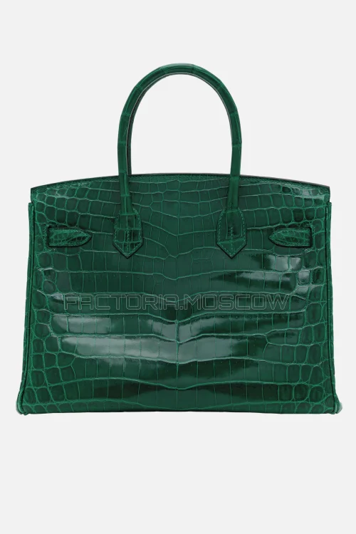 Hermes Birkin 30 Shiny Vert Émeraude Nloticus Crocodile GHW