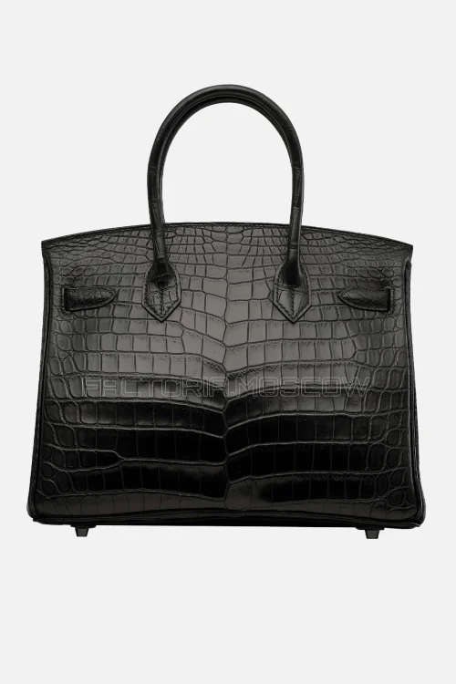 Hermes Birkin 30 Matte Black Niloticus Crocodile So Black With Black Hardware