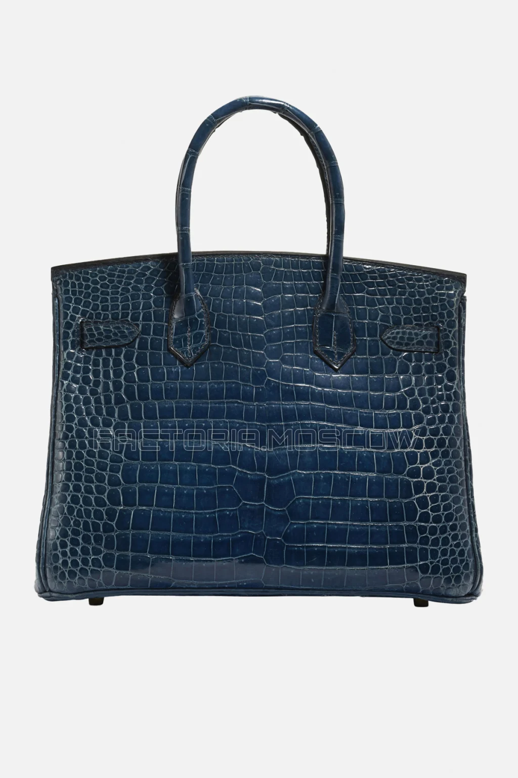 Hermes Birkin 30 Shiny Bleu Roi Porosus Crocodile GHW
