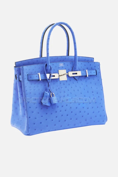 Hermes Birkin 30 Bleuet Ostrich PHW