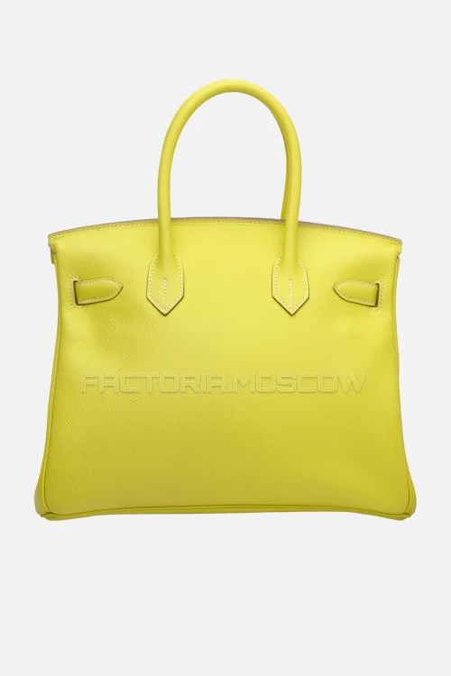 Hermes Birkin 30 Lime/Gris Perle Epsom PHW