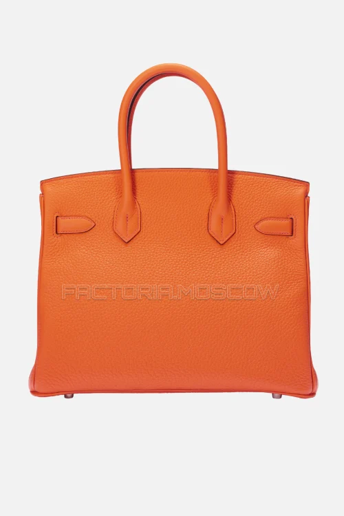 Hermes Birkin 30 Orange Poppy/Rose Lipstick Clemence PHW