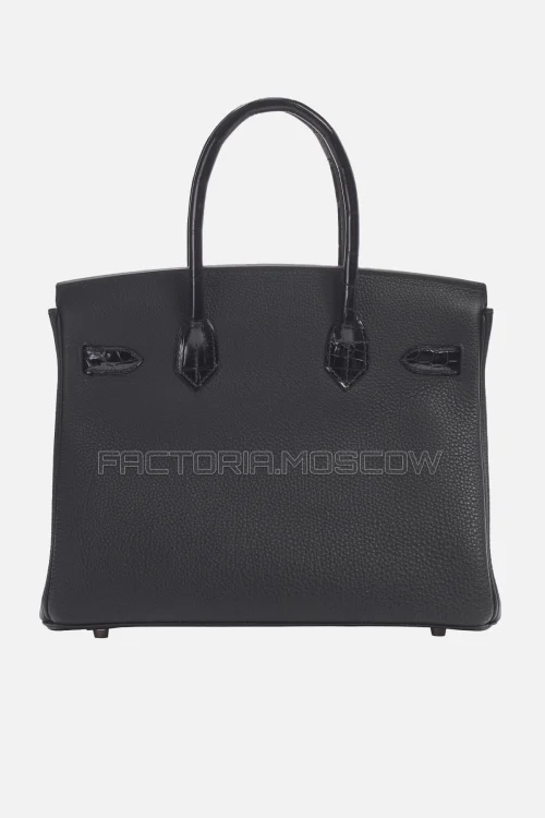Hermes Birkin Touch 30 Shiny Black Niloticus Crococdile/Togo RGHW