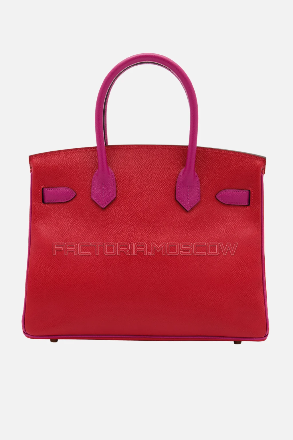Hermes Birkin 30 Rouge Casaque/Rose Pourpre Epsom Permabrass