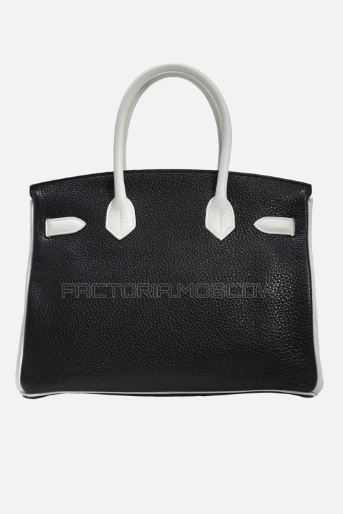 Hermes Birkin 30 Black/White Clemence PHW
