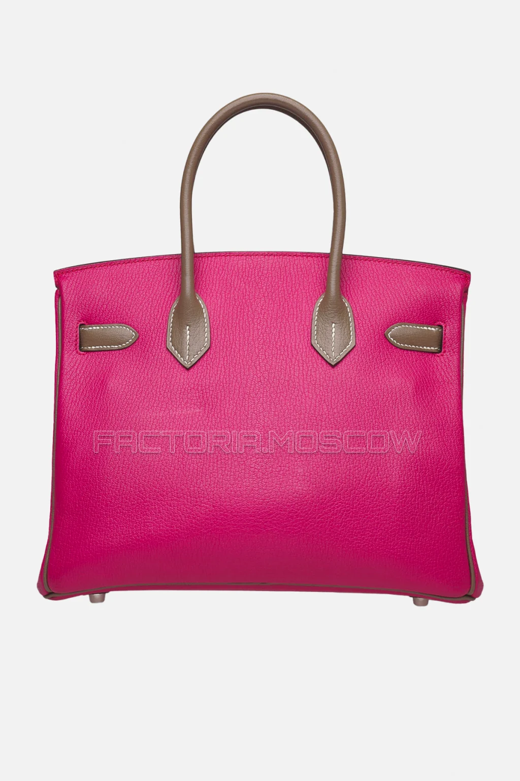 Hermes Birkin 30 Rose Shocking/Étoupe Chevre PHW
