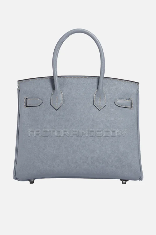 Hermes Birkin 30 Bleu Lin Epsom PHW