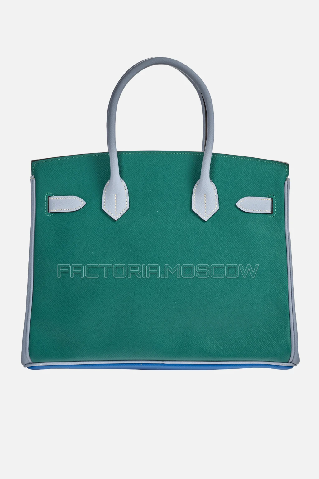 Hermes Birkin 30 Bleu Izmir/Malachite/Bleu Lin Epsom With Brushed GHW