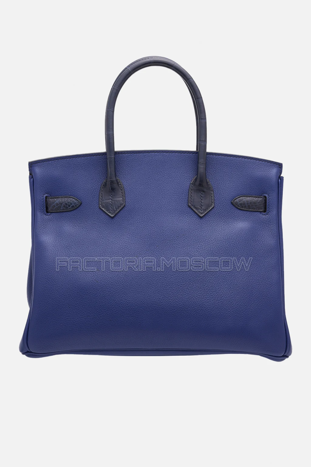 Hermes Birkin Touch 30 Matte Bleu Marine Alligator/Bleu Saphir Novillo Rose Gold