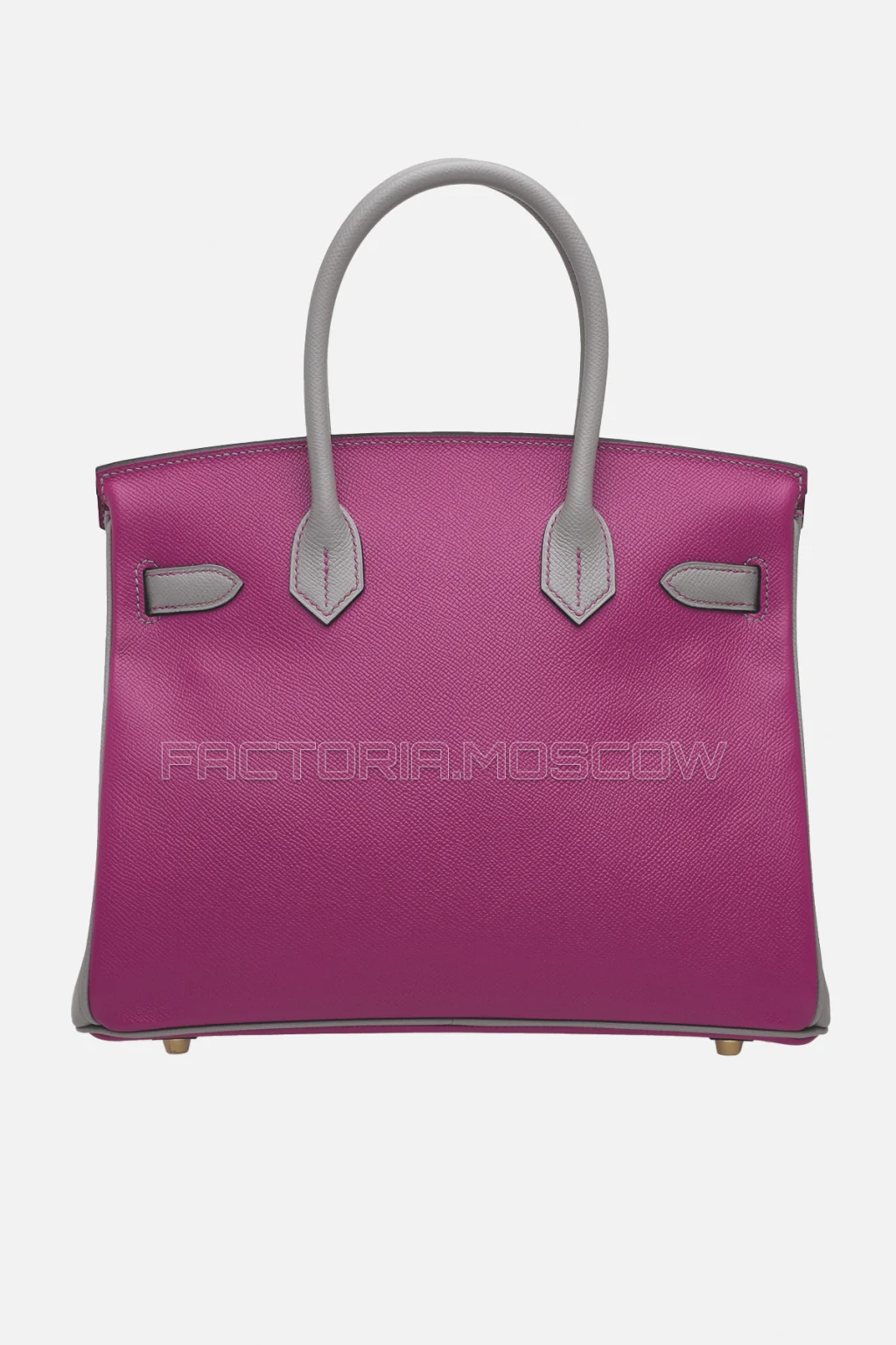Hermes Birkin 30 Rose Pourpre/Gris Mouette Epsom With Brushed GHW