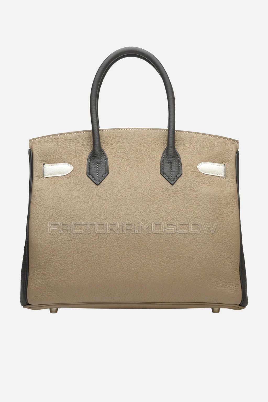 Hermes Birkin 30 Tri-Color Gris Tourterelle, White, Graphite Clemence PHW
