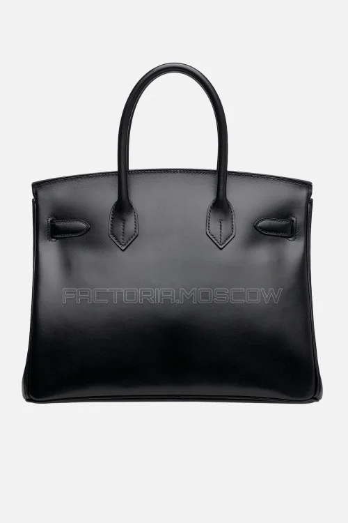 Hermes Birkin 30 Black Calf Box Leather So Black With Black PVD Hardware