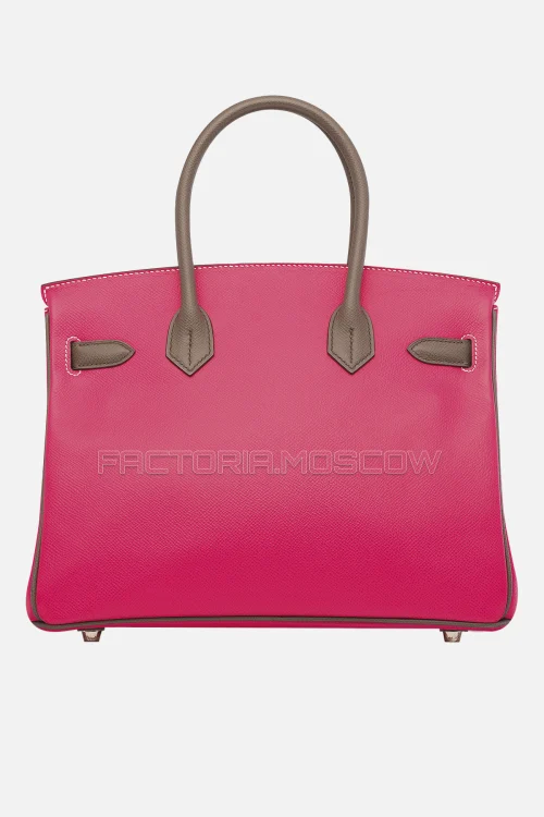Hermes Birkin 30 Epsom Rose Tyrien/Etain PHW