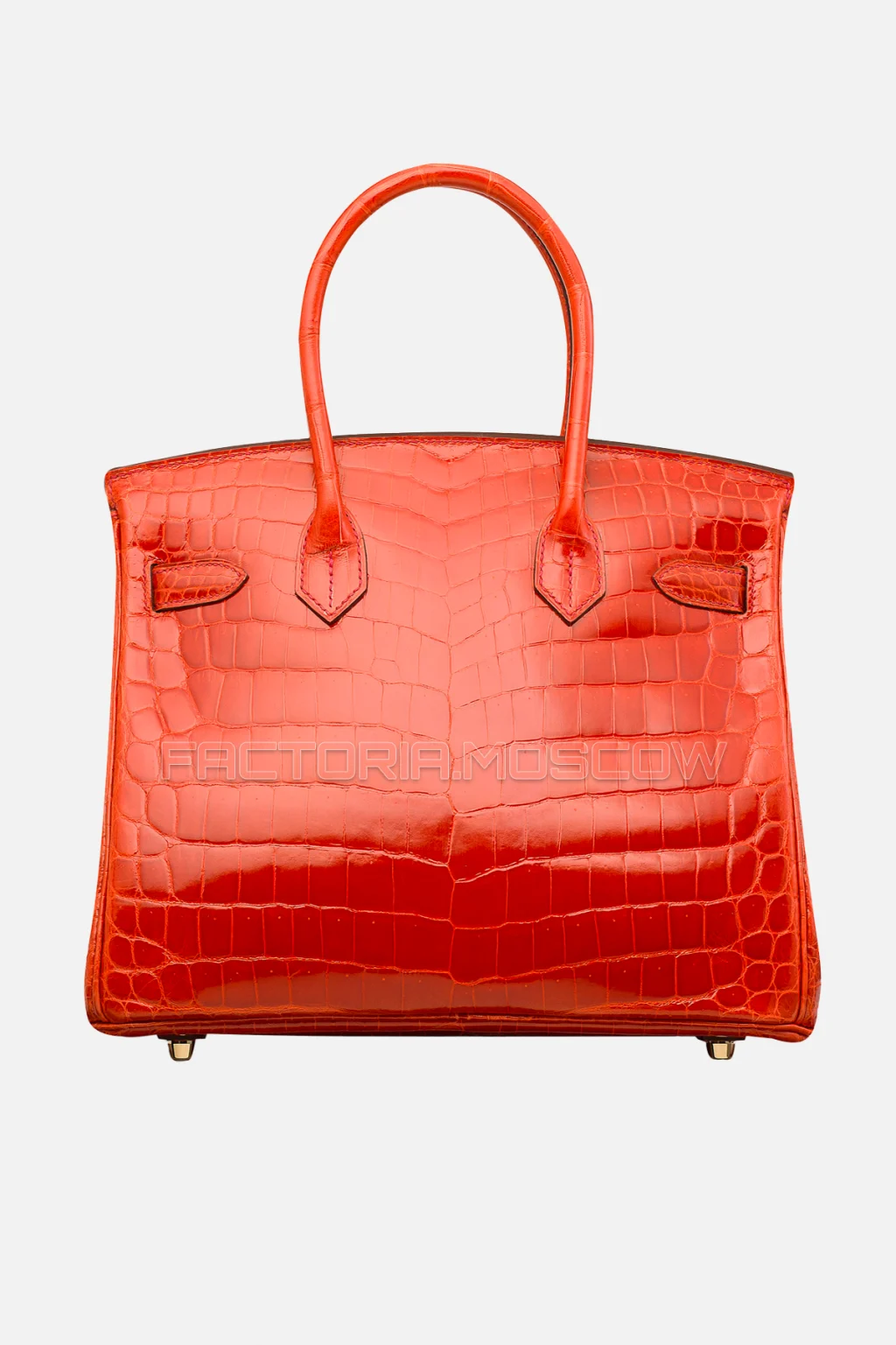 Hermes Birkin 30 Shiny Geranium Niloticus Crocodile GHW