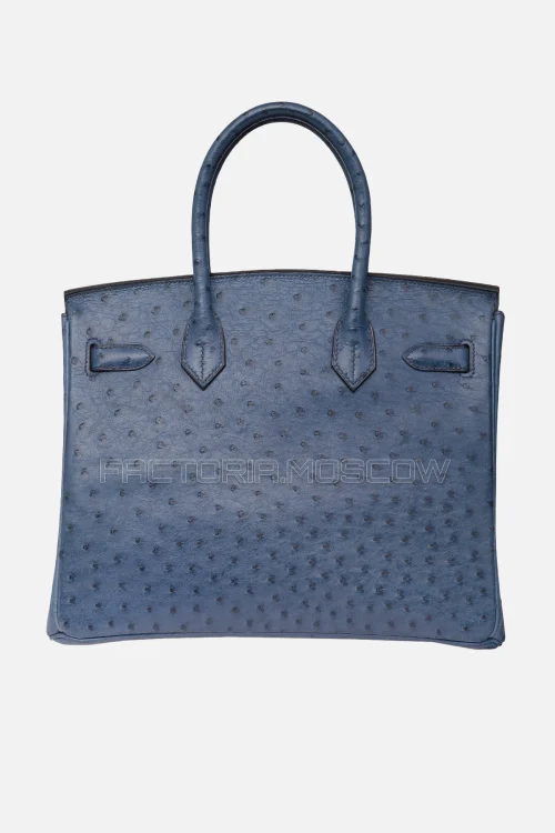 Hermes Birkin 30 Bleu Roi Ostrich GHW
