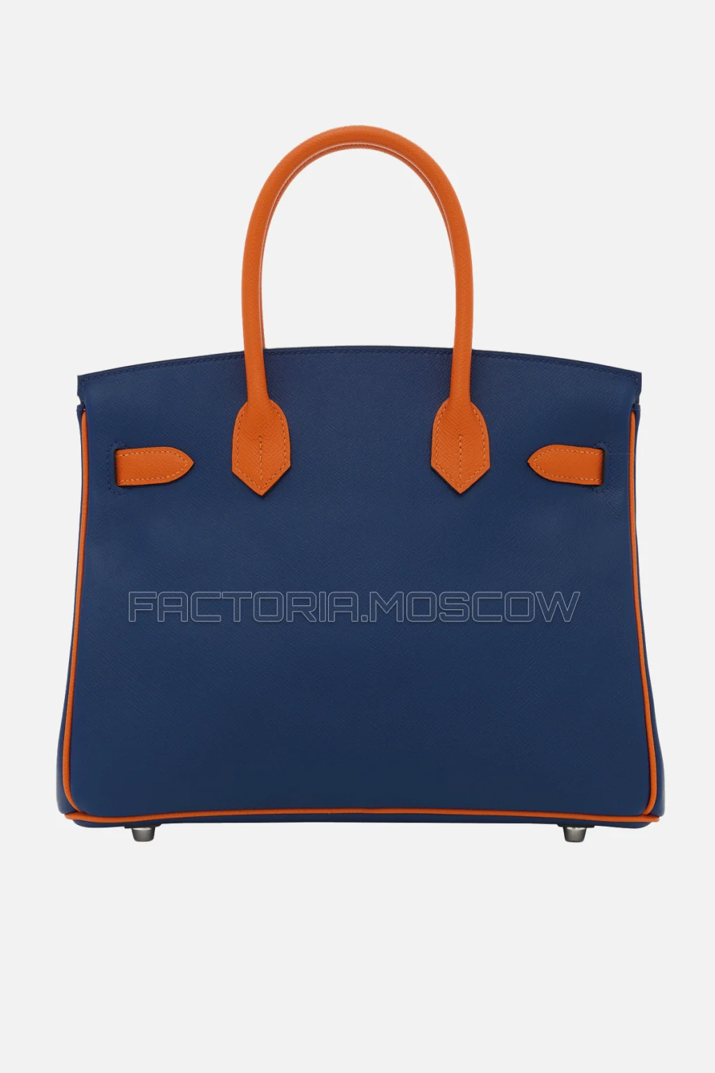 Hermes Birkin 30 Bleu Saphir/Feu Epsom With Brushed Palladium