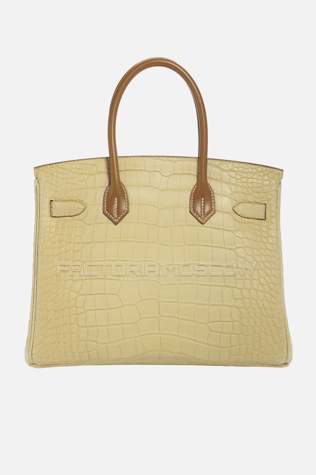 Hermes Birkin Touch 30 Matte Vanille Alligator/Fauve Barenia PHW