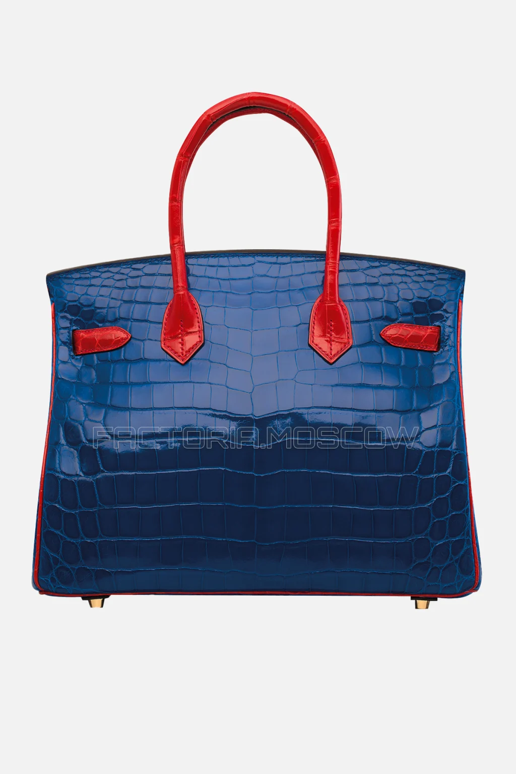 Hermes Birkin 30 Shiny Bleu Électrique/Geranium Niloticus Crocodile GHW